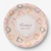 赤ちゃんシャワー最も可愛いカボチャのパッチ ペーパープレート (正面)