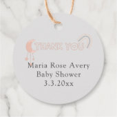 赤ちゃんシャワー月への道ありがとう写真 フェイバータグ (裏面)