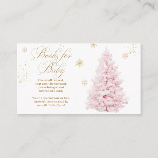 赤ちゃんシャワー本の外のピンクの弓コールド エンクロージャーカード (正面)