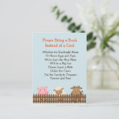 赤ちゃんシャワー本ゲームをもたらす – 農場動物テーマ インビテーションポストカード (スタンド正面)