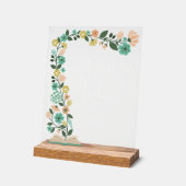 赤ちゃんシャワー本ベビー春フローラ復活祭 アクリルサイン (傾斜)