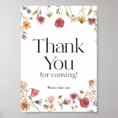 赤ちゃんシャワー来のサインをありがとう ポスター (正面)