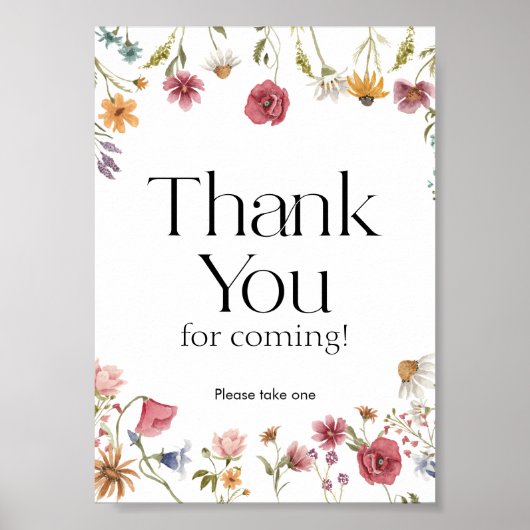 赤ちゃんシャワー来のサインをありがとう ポスター (正面)