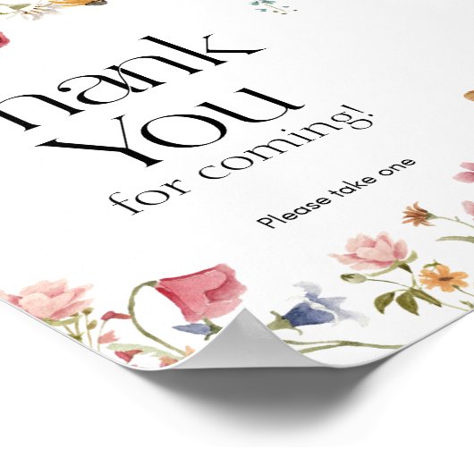 赤ちゃんシャワー来のサインをありがとう ポスター (角)