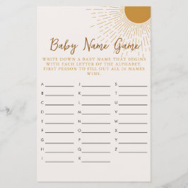 赤ちゃんシャワー来ゲームここで息子の名前ゲーム