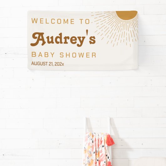 赤ちゃんシャワー来歓迎サイン 横断幕 (インサイチュ)