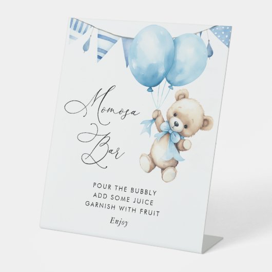 赤ちゃんシャワー桃佐バー標識を待つ 台座サイン (正面)