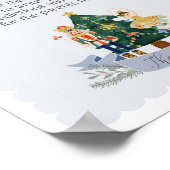 赤ちゃんシャワー標識用の青くるみ割り冬アドバイス ポスター (角)