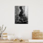 赤ちゃんシャワー歓迎のサインと写真 ポスター (キッチン)