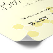 赤ちゃんシャワー歓迎の看板 ポスター (角)