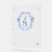 赤ちゃんシャワー歓迎の途中に小さなバニー アクリルサイン (傾斜)