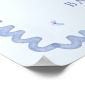 赤ちゃんシャワー歓迎の途中に小さなバニー ポスター (角)