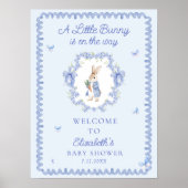 赤ちゃんシャワー歓迎の途中に小さなバニー ポスター (正面)
