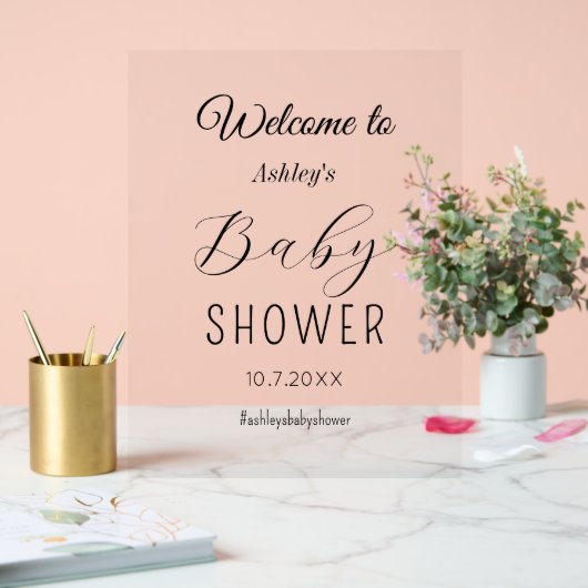 赤ちゃんシャワー歓迎アクリルサイン アクリルサイン (ウェディング)