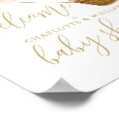 赤ちゃんシャワー歓迎サインを待つことができる ポスター (角)