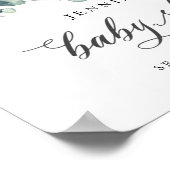 赤ちゃんシャワー歓迎サインを待つことができる ポスター (角)