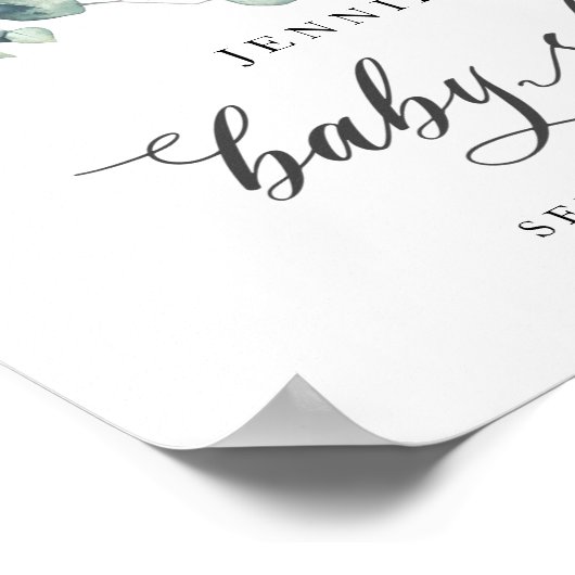 赤ちゃんシャワー歓迎サインを待つことができる ポスター (角)