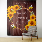 赤ちゃんシャワー母は日の花の素朴な木 タペストリー (インサイチュ)