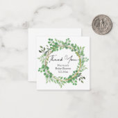 赤ちゃんシャワー水の色の緑のリース感謝していユー ノートカード (正面/裏面インサイチュ)