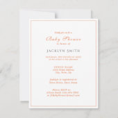 赤ちゃんシャワー水の色ラクーンマウス蝶 招待状 (裏面)