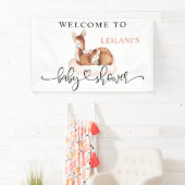 赤ちゃんシャワー水カラーディアピンククラウドウェルカム 横断幕 (インサイチュ)