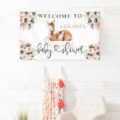 赤ちゃんシャワー水カラーディアピンクフローラへようこそ 横断幕 (インサイチュ)