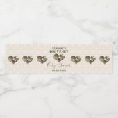 赤ちゃんシャワー水ボトルラベルによるカモハートドライブ ペットボトルラベル (シングルラベル)