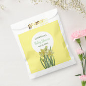 赤ちゃんシャワー水彩ダッフォジルイエロー背景 フェイバーバッグ (封をした状態)