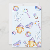 赤ちゃんシャワー水彩招待状 招待状 (裏面)