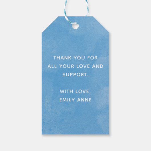 赤ちゃんシャワー水航海の色ありがとう可愛い ギフトタグ (裏面)