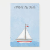 赤ちゃんシャワー水航海の色ありがとう可愛い ポストイット (正面)