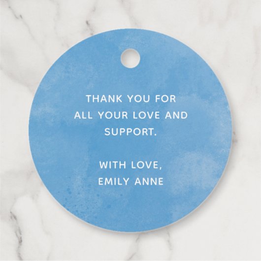 赤ちゃんシャワー水航海の色かわいい フェイバータグ (裏面)