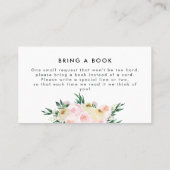 赤ちゃんシャワー水色ピンクガーリーフローラゲーム 名刺 (裏面)