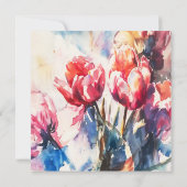 赤ちゃんシャワー泳ぐ人ブルーウォーターのスプラッシュ招待 招待状 (裏面)