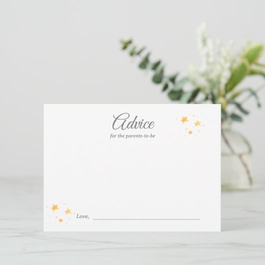 赤ちゃんシャワー活動のためのTwinkleアドバイス エンクロージャーカード (スタンド正面)