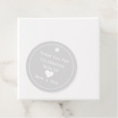 赤ちゃんシャワー淡いグレーと白 フェイバータグ (インサイチュ)