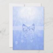 赤ちゃんシャワー淡い色のブルー 招待状 (裏面)