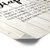 赤ちゃんシャワー深夜おむつ吸い込み木材 ポスター (角)