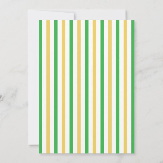 赤ちゃんシャワー準備ができてポップ・アートのいる緑の黄色のアイスクリーム 招待状 (裏面)