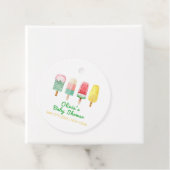 赤ちゃんシャワー準備ができて黄色のポップ・アートの緑のアイスクリーム フェイバータグ (インサイチュ)