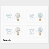 赤ちゃんシャワー熱い気球アドベンチャーア感謝していユー 長方形シール (シート)