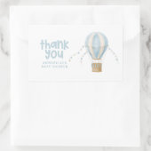 赤ちゃんシャワー熱い気球アドベンチャーア感謝していユー 長方形シール (バッグ)