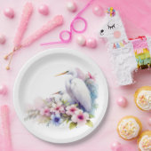 赤ちゃんシャワー熱帯エグレ鳥沿岸部 ペーパープレート (パーティー)