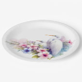 赤ちゃんシャワー熱帯エグレ鳥沿岸部 ペーパープレート (アングル)