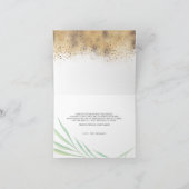 赤ちゃんシャワー熱帯緑ありがとう サンキューカード (内部)