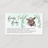 赤ちゃんシャワー牛ふくらはぎ水彩用書籍 エンクロージャーカード (正面)