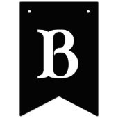 赤ちゃんシャワー牛プリント白黒 バンティングフラッグ (第3の旗)