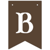 赤ちゃんシャワー牛プリント黒褐色と白 バンティングフラッグ (第3の旗)