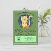 赤ちゃんシャワー猫かわいい 招待状 (スタンド正面)