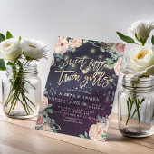 赤ちゃんシャワー甘い小さな双子の女の子の花ライト 招待状